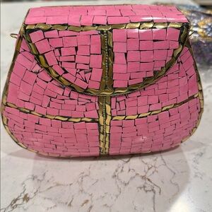 NEW Ramla Pink gold Mosaic Crossbody Bag